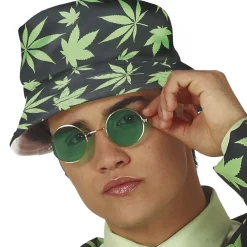 CHAPEAU BOB FEUILLES CHANVRE ADULTE