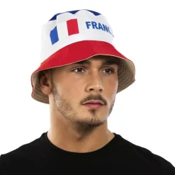 CHAPEAU BOB TISSU SUPPORTER FRANCE ADULTE