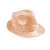 CHAPEAU BORSALINO 6 LED SEQUIN ROSE GOLD