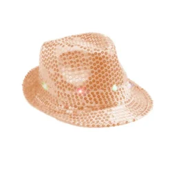 CHAPEAU BORSALINO 6 LED SEQUIN ROSE GOLD