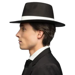 CHAPEAU BORSALINO PREMIUM NOIR MAFIEUX ADULTE
