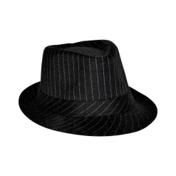 CHAPEAU BORSALINO RAYÉ NOIR