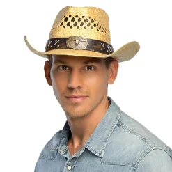 CHAPEAU BORSALINO TRESSÉ COWBOY FAR WEST ADULTE