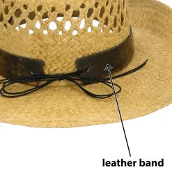 CHAPEAU BORSALINO TRESSÉ COWBOY FAR WEST ADULTE