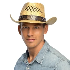 CHAPEAU BORSALINO TRESSÉ COWBOY FAR WEST ADULTE
