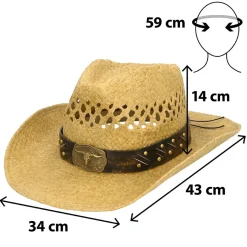 CHAPEAU BORSALINO TRESSÉ COWBOY FAR WEST ADULTE
