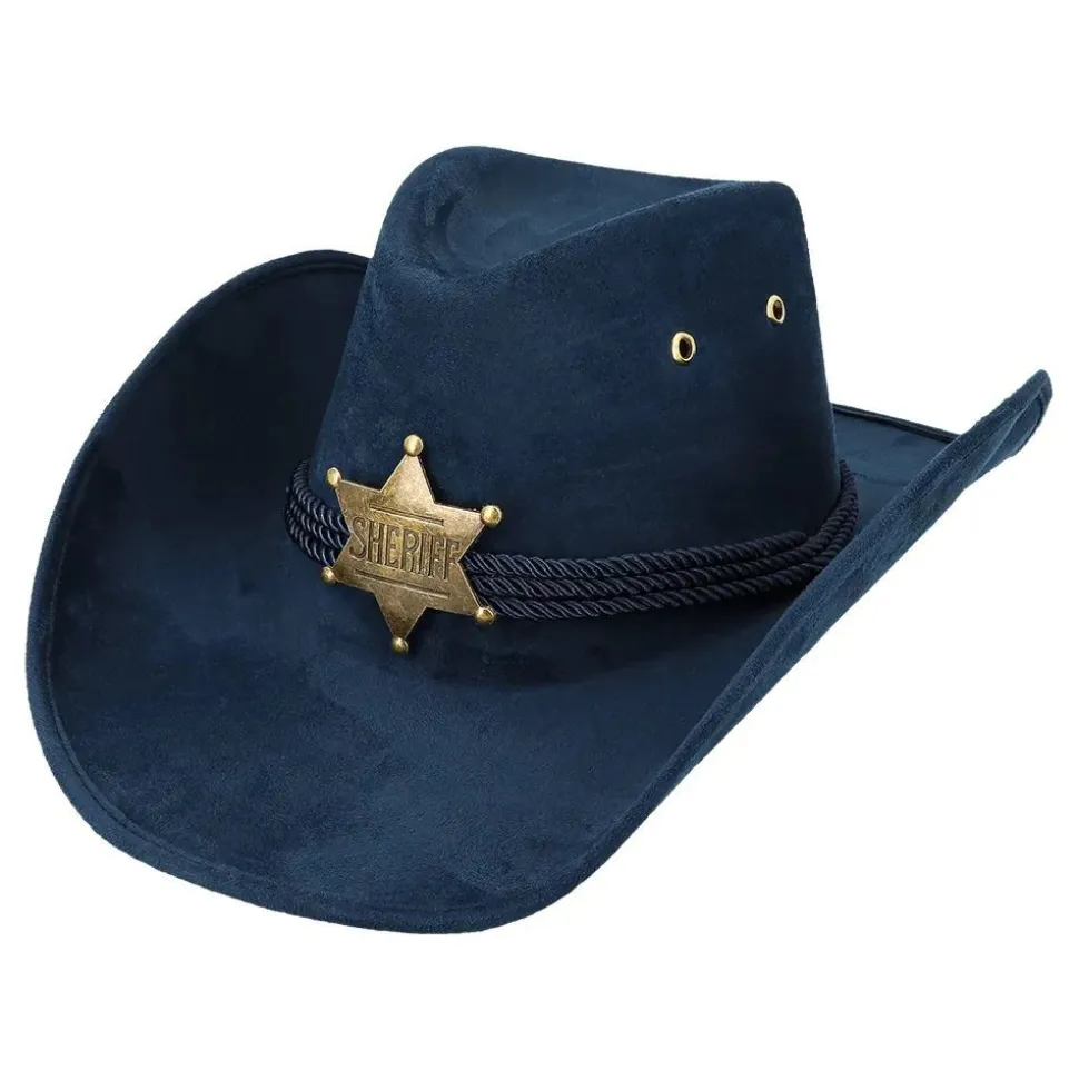 CHAPEAU COWBOY SHERIFF TENNESSEE BLEU ADULTE