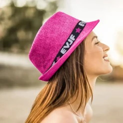 CHAPEAU EVJF ROSE FLUO ADULTE