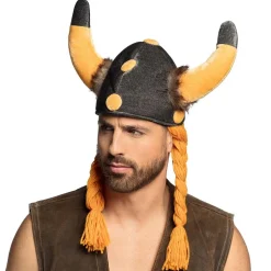 CHAPEAU GAULOIS VIKING MOUSSE AVEC TRESSES ADULTE