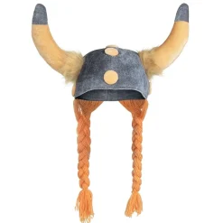 CHAPEAU GAULOIS VIKING MOUSSE AVEC TRESSES ADULTE
