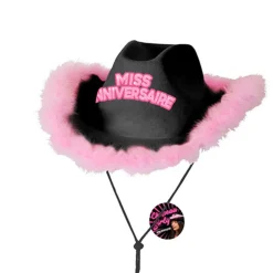 CHAPEAU GIRLY MISS ANNIVERSAIRE NOIR