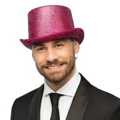CHAPEAU HAUT-DE-FORME SHOW ROSE FUCHSIA ADULTE