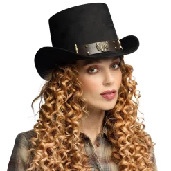 CHAPEAU HAUT-DE-FORME STEAMPUNK AJUSTABLE ADULTE