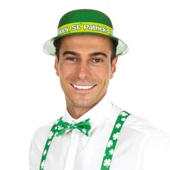 CHAPEAU MELON PAILLETÉ ST PATRICK ADULTE