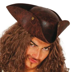 CHAPEAU PIRATE FAUX CUIR ADULTE