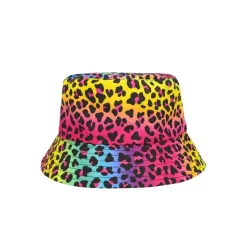 CHAPEAU SEAU BOB LÉOPARD MULTICOLORE ADULTE