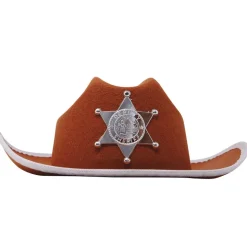 CHAPEAU SHÉRIF FEUTRE MARRON ENFANT