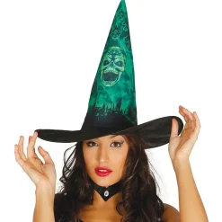 CHAPEAU SORCIÈRE TÉNÉBREUSE VERT ADULTE