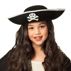 CHAPEAU TRICORNE NOIR CAPITAINE ENFANT