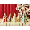 6 CHAPEAUX CARTON CÔNE DE FÊTE RAYÉ CIRQUE 16CM