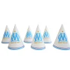 6 CHAPEAUX CARTON OM FOOTBALL 17.5CM BLANC