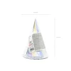 6 CHAPEAUX FÊTE CARTON CÔNE 17.5CM IRIDESENT