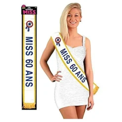 ÉCHARPE MISS 60 ANS GOLD