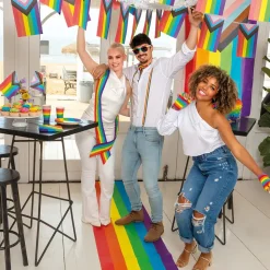 ÉCHARPE POLYESTER ARC-EN-CIEL FIERTÉ LGBT ADULTE