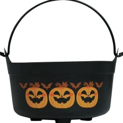 CHAUDRON PLASTIQUE CITROUILLE 24X23X15CM NOIR