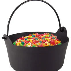 CHAUDRON SORCIÈRE SEAU PLASTIQUE À ANSE 24CM NOIR