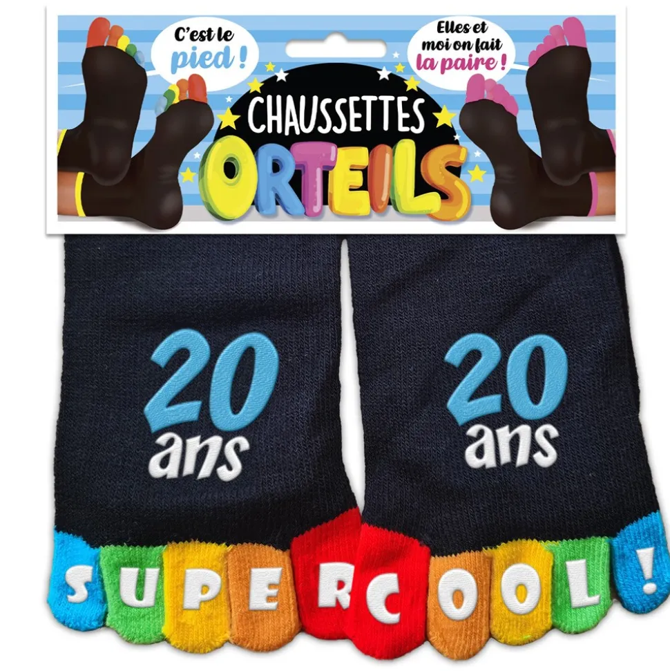 CHAUSSETTE ORTEILS LA 20AINE NOIRE