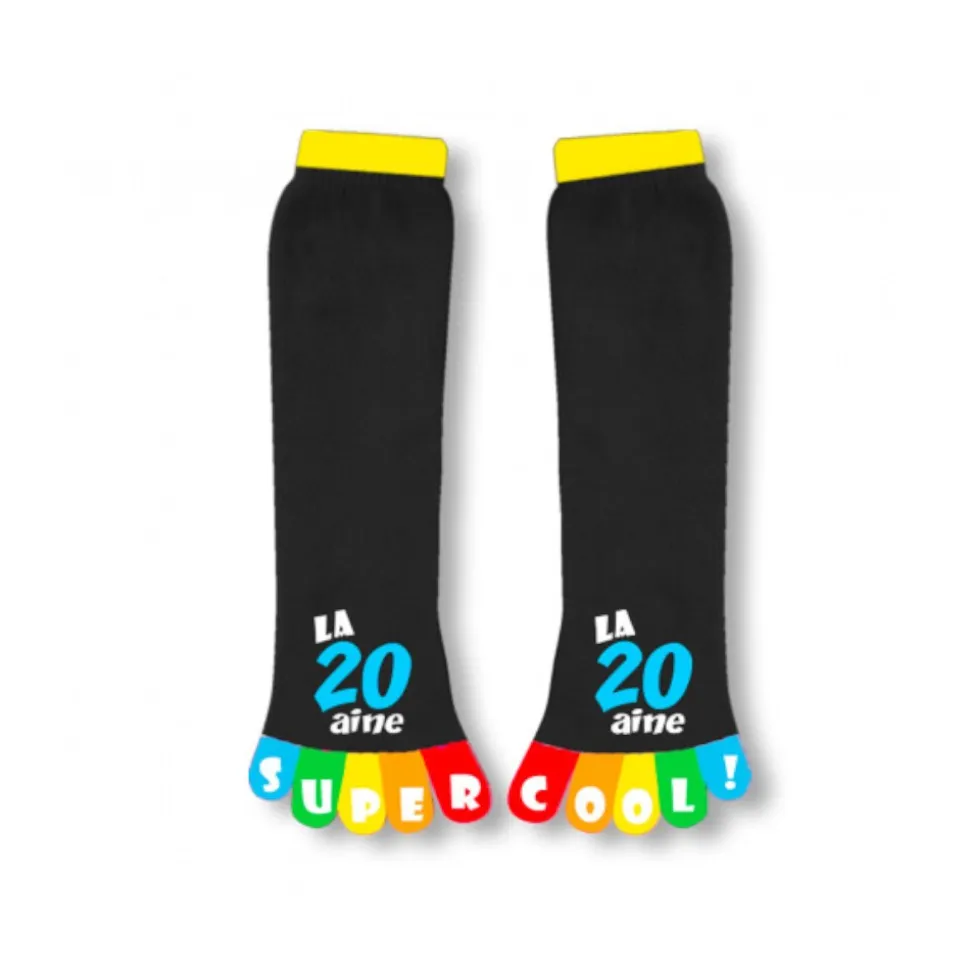 CHAUSSETTE ORTEILS LA 20AINE NOIRE