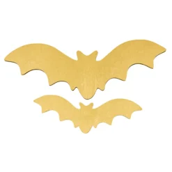 2 CHAUVES-SOURIS BOIS 7X20X5CM OR