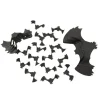 35 CHAUVES-SOURIS 3D ADHÉSIVES 12-20-30CM NOIR