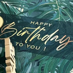 CHEMIN DE TABLE ANNIVERSAIRE JUNGLE 28CMX3M VERT