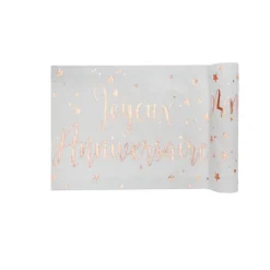CHEMIN DE TABLE ANNIVERSAIRE 28CMX3M ROSE GOLD