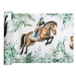CHEMIN DE TABLE ANNIVERSAIRE HIPPIQUE 30CMX5M