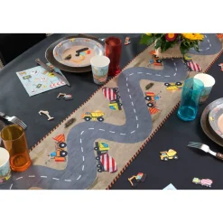 CHEMIN DE TABLE CHANTIER 30CMX5M MULTICOLORE