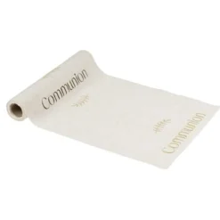 CHEMIN DE TABLE COMMUNION LAURRIER OR 28CMX5M LIN