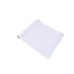 CHEMIN DE TABLE COTON NID D'ABEILLE 28CMX3M BLANC