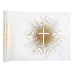 CHEMIN DE TABLE CÉRÉMONIE RELIGIEUSE 30CMX5M BLANC