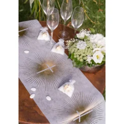 CHEMIN DE TABLE CÉRÉMONIE RELIGIEUSE 30CMX5M BLANC
