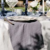 CHEMIN DE TABLE GAZE DE COTON 30CMX3M BLEU ORAGE