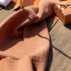 CHEMIN DE TABLE GAZE DE COTON 30CMX3M TERRACOTTA