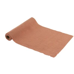 CHEMIN DE TABLE GAZE DE COTON 30CMX3M TERRACOTTA