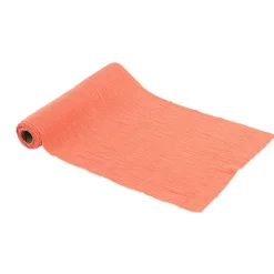 CHEMIN DE TABLE GAZE DE COTON 30CMX3M CORAIL