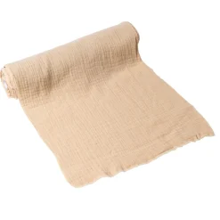 CHEMIN DE TABLE GAZE DE COTON 30CMX3M BEIGE