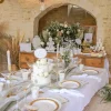 CHEMIN DE TABLE GAZE DE COTON 1ER ANNIV 28CMX5M