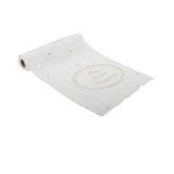 CHEMIN DE TABLE GAZE DE COTON 1ER ANNIV 28CMX5M
