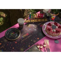 CHEMIN DE TABLE INTISSÉ ANNIVERSAIRE MULTI 30CMX3M